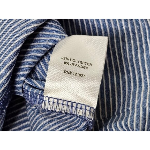 Johnnie-O 1/4 Zip Pullover Performance Shirt Long Sleeve Men’s XL Blue Striped - Picture 8 of 10